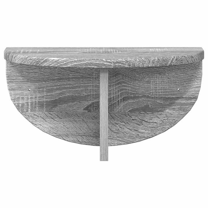 Væghylde 2 pcs Grå Sonoma 38 x 19 x 19 cm Konstrueret træ