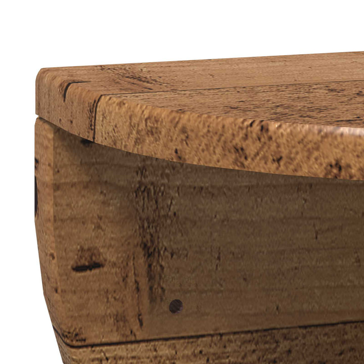 Væghylde 2 stk. Gammelt træ 38 x 19 x 19 cm Konstrueret træ