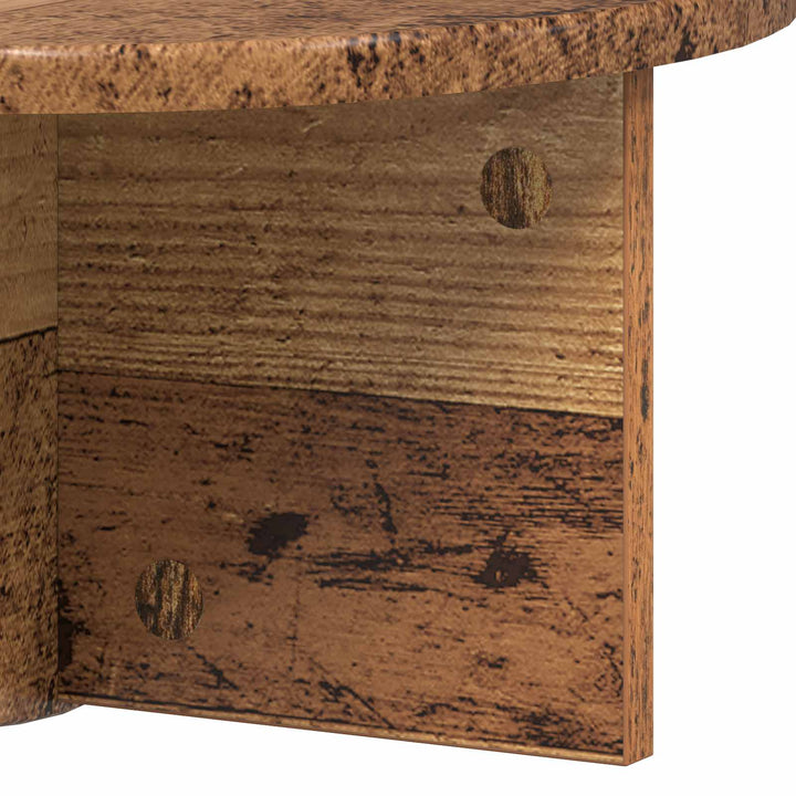 Væghylde 2 stk. Gammelt træ 38 x 19 x 19 cm Konstrueret træ