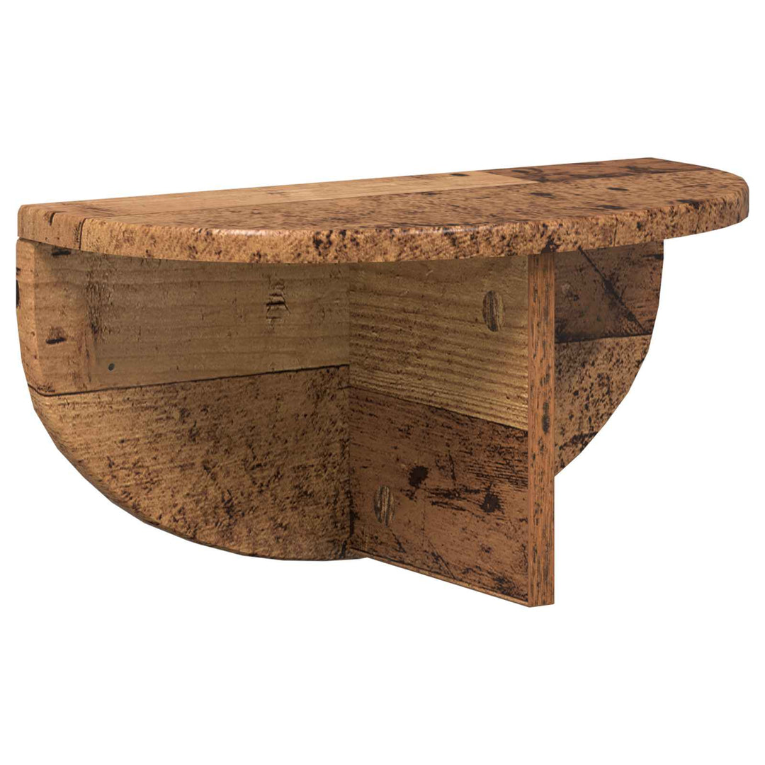 Væghylde 2 stk. Gammelt træ 38 x 19 x 19 cm Konstrueret træ