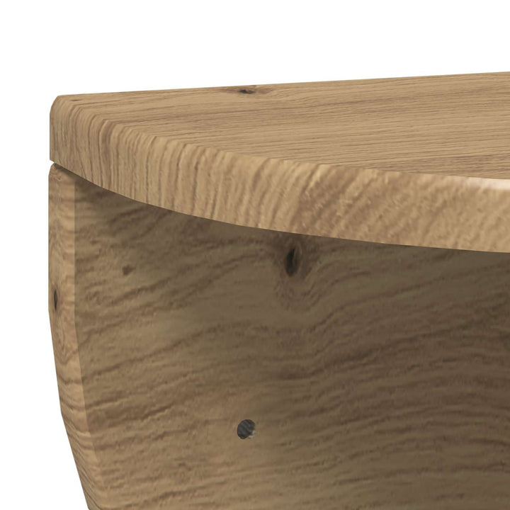 Væghylde 2 stk. Artisan Egetræ 38 x 19 x 19 cm Konstrueret træ