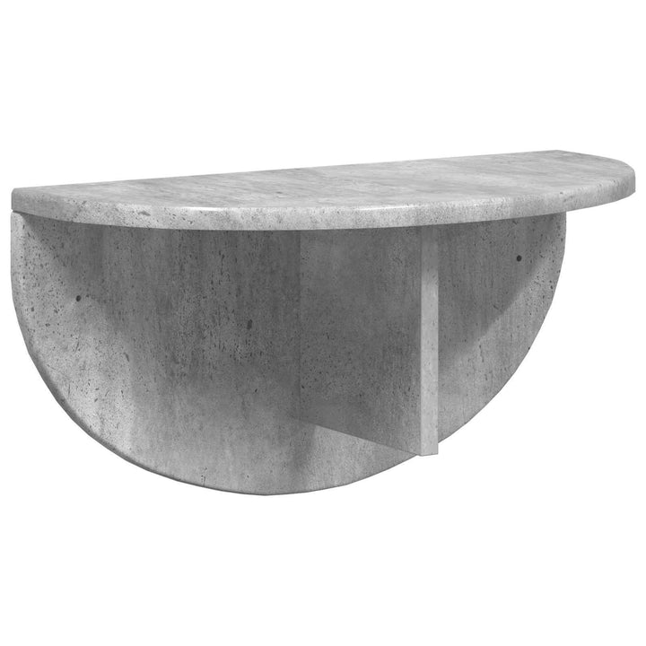 Væghylde 2 pcs Beton Grå 48 x 24 x 24 cm Konstrueret træ