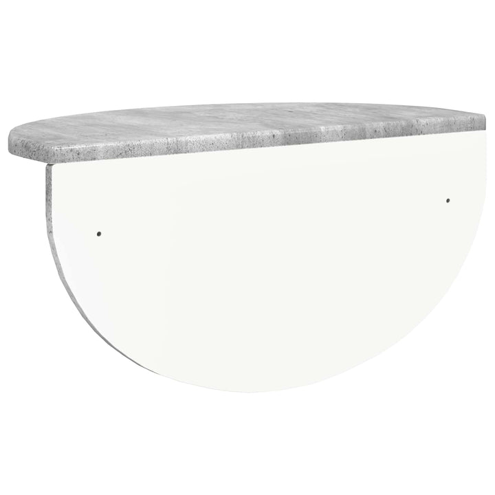 Væghylde 2 pcs Beton Grå 48 x 24 x 24 cm Konstrueret træ