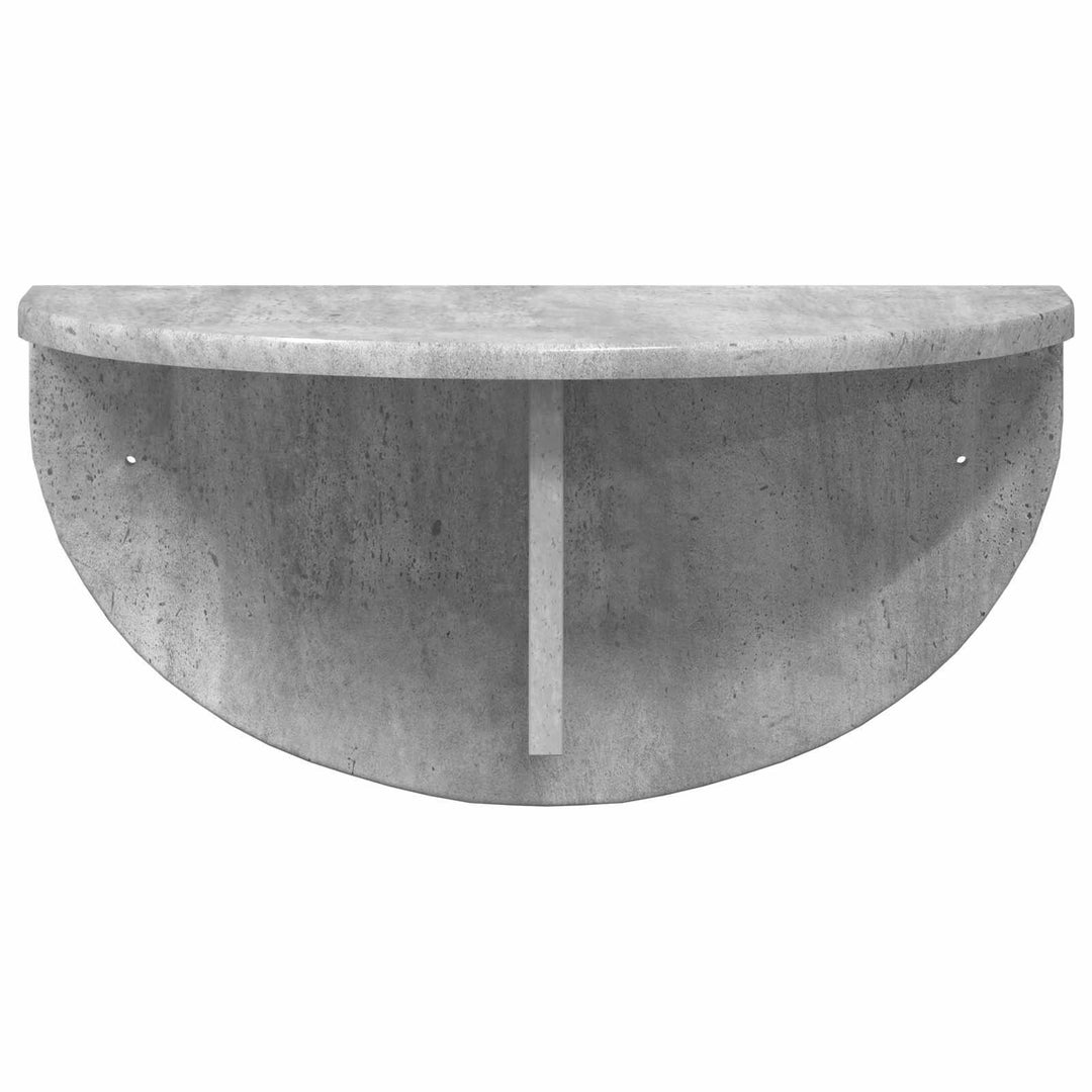 Væghylde 2 pcs Beton Grå 48 x 24 x 24 cm Konstrueret træ