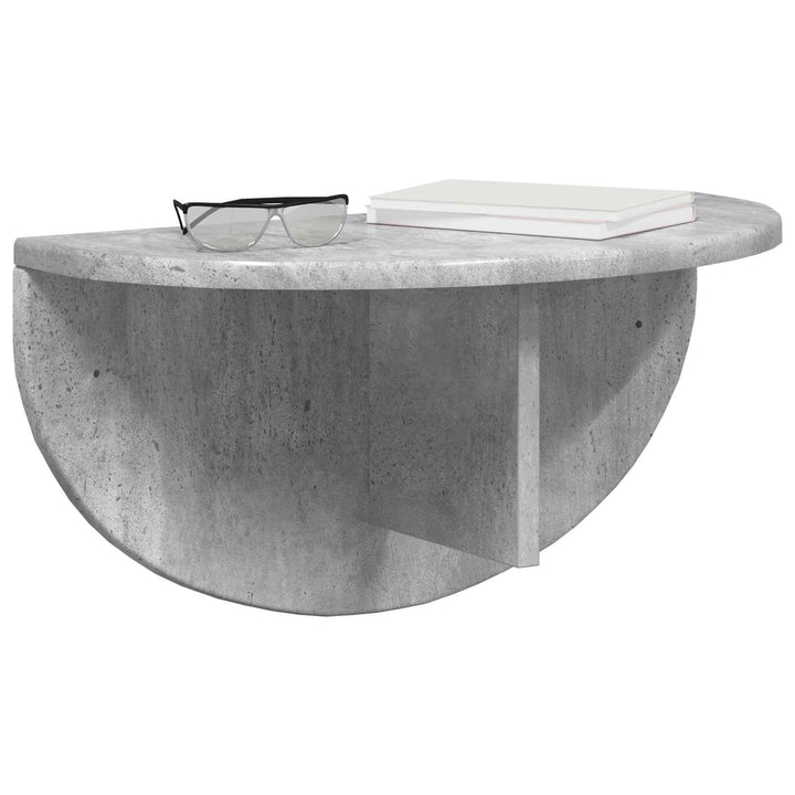 Væghylde 2 pcs Beton Grå 48 x 24 x 24 cm Konstrueret træ