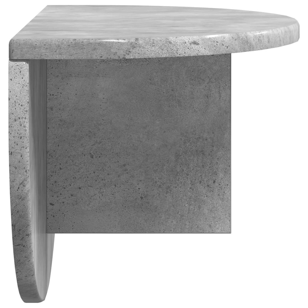 Væghylde 2 pcs Beton Grå 48 x 24 x 24 cm Konstrueret træ