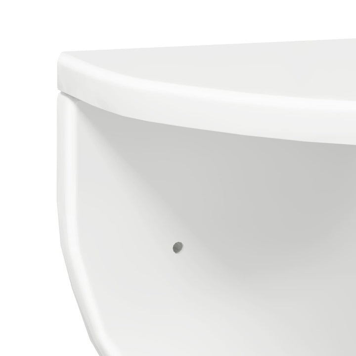 Væghylde 2 stk. Høj gloss hvid 48 x 24 x 24 cm Konstrueret træ