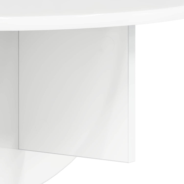 Væghylde 2 stk. Høj gloss hvid 48 x 24 x 24 cm Konstrueret træ