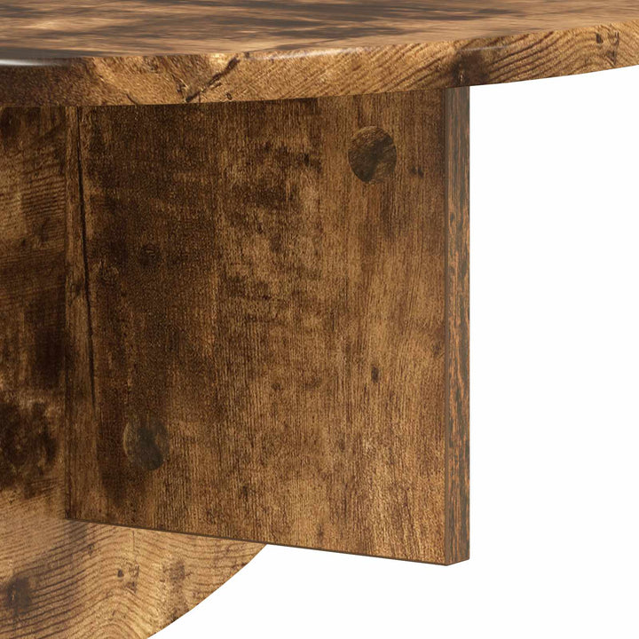 Væghylde 2 pcs Røget eg 48 x 24 x 24 cm Konstrueret træ