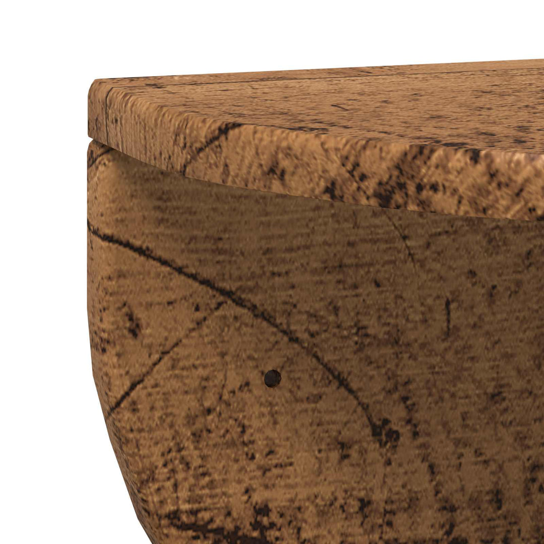 Væghylde 2 stk. Gammelt træ 48 x 24 x 24 cm Konstrueret træ