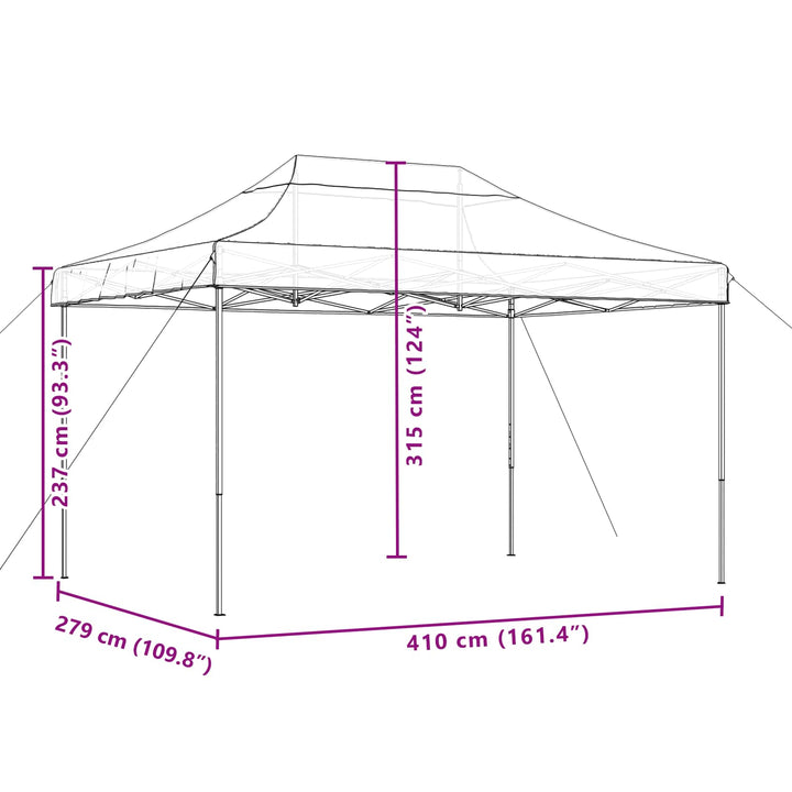 Party Tent Bordeaux 279 x 410 x 315 cm Oxford stof