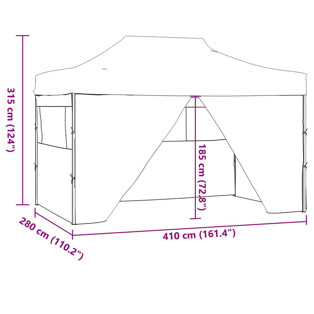 Party Tent Blå 280 x 410 x 315 cm Oxford stof