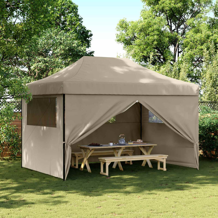 Party Tent 279 x 410 x 315 cm Gråbrun Oxford stof