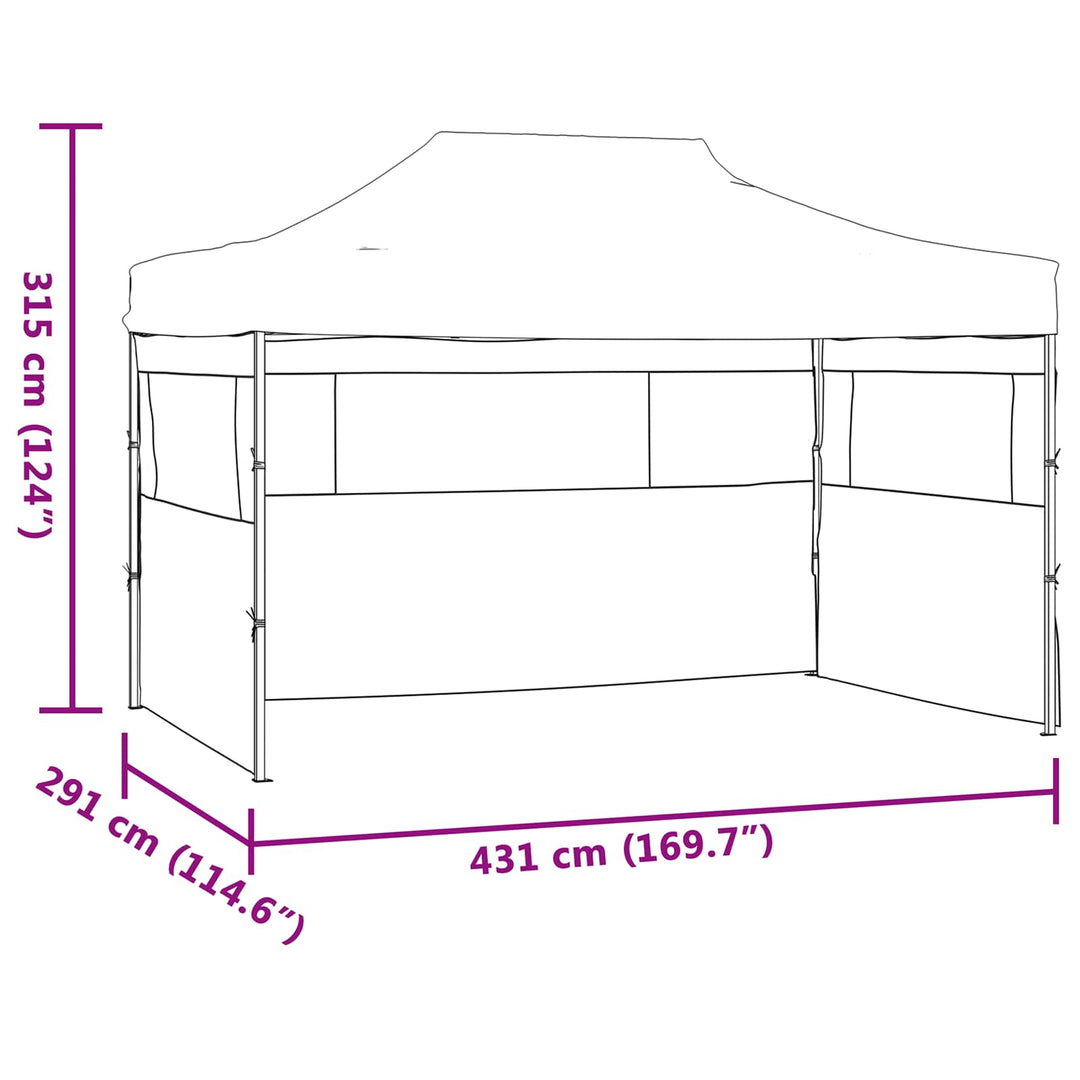 Party Tent Creme 291 x 431 x 315 cm Oxford stof