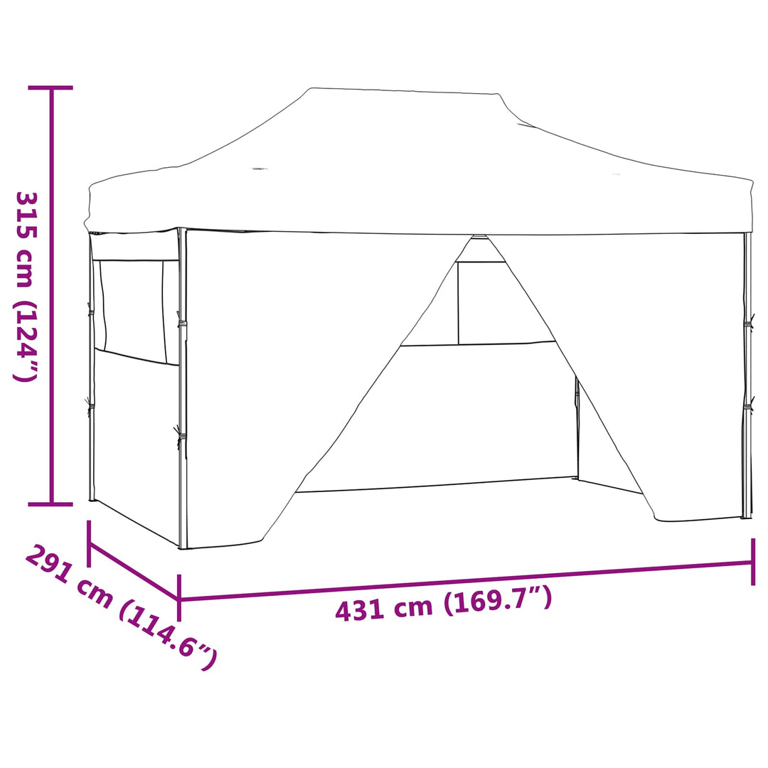 Party Tent Creme 291 x 431 x 315 cm Oxford stof