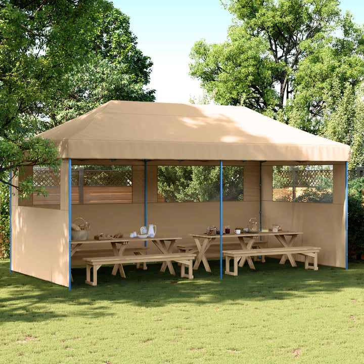 Party Tent Beige 292 x 580 x 315 cm Oxford stof