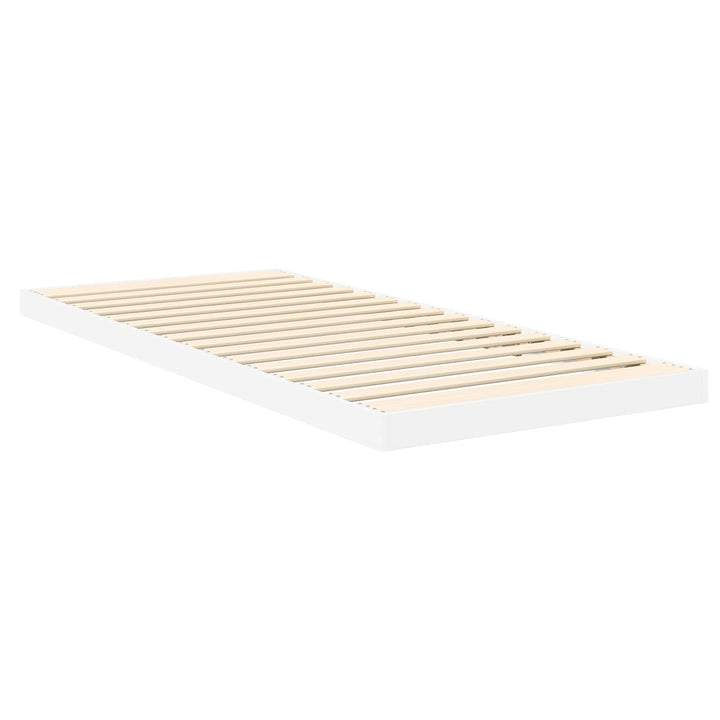 Gulv seng ramme Hvid 75 x 190 cm Konstrueret træ
