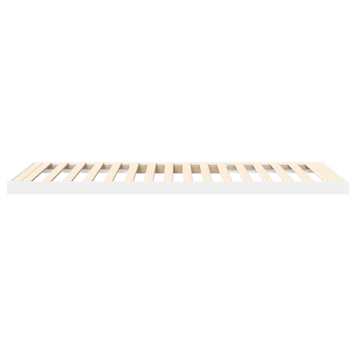 Gulv seng ramme Hvid 75 x 190 cm Konstrueret træ