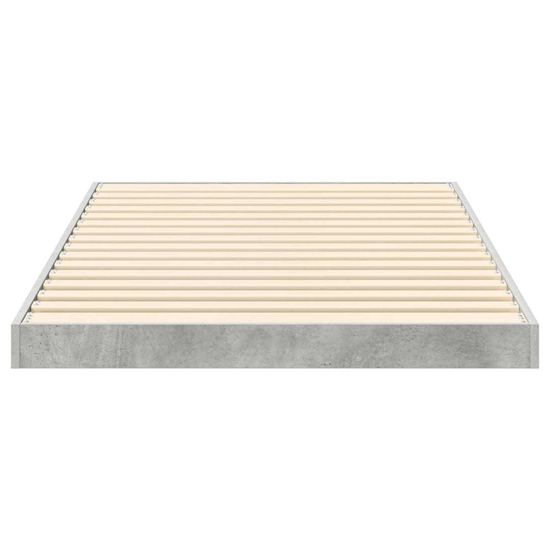 Gulv seng ramme Beton Grå 75 x 190 cm Konstrueret træ