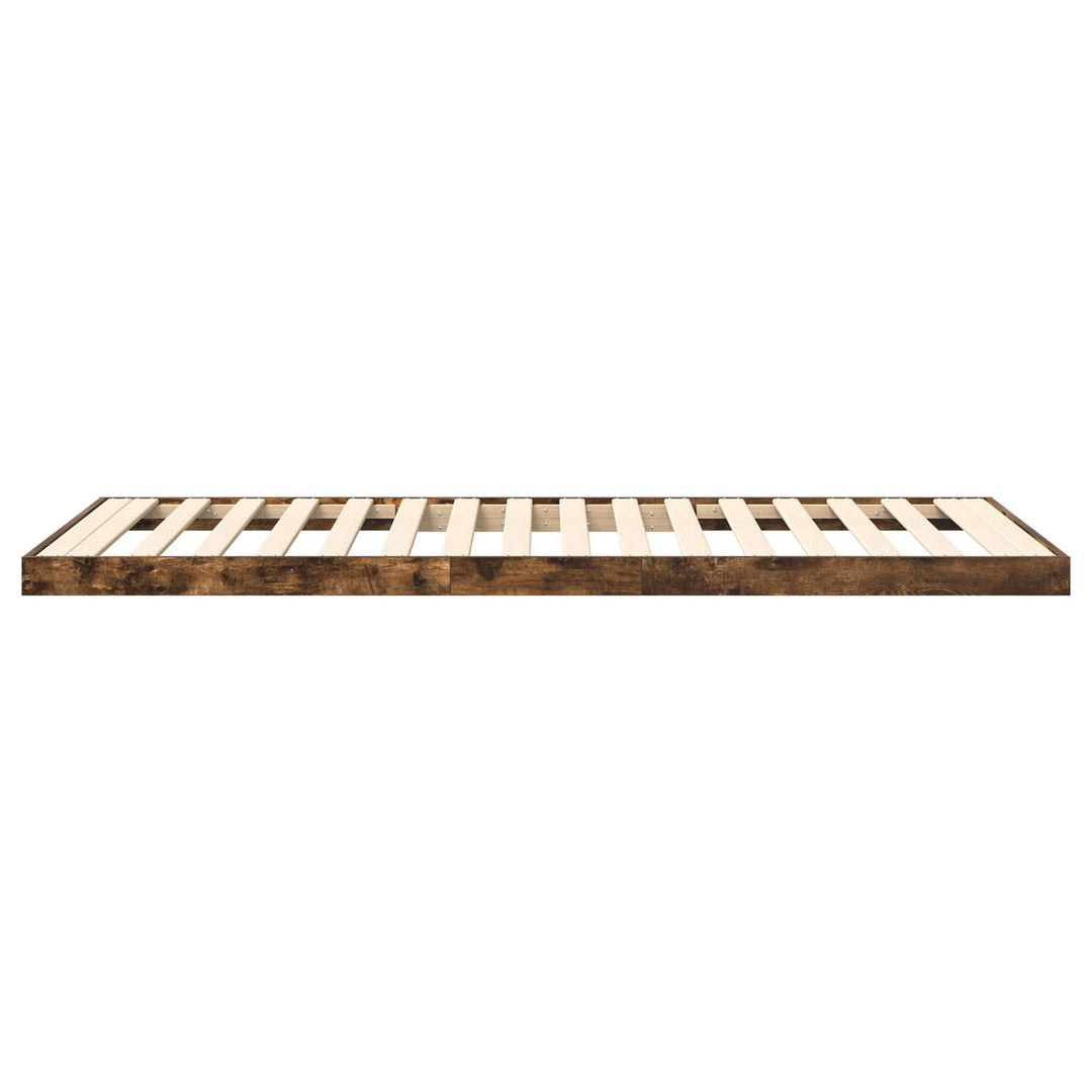Gulv seng ramme Røget eg 75 x 190 cm Konstrueret træ