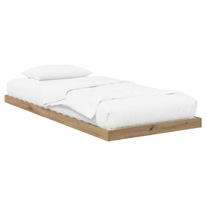 Gulv seng ramme Artisan Egetræ 90 x 190 cm Konstrueret træ