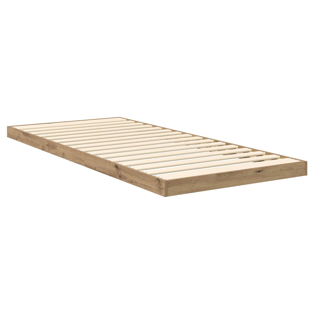 Gulv seng ramme Artisan Egetræ 90 x 190 cm Konstrueret træ