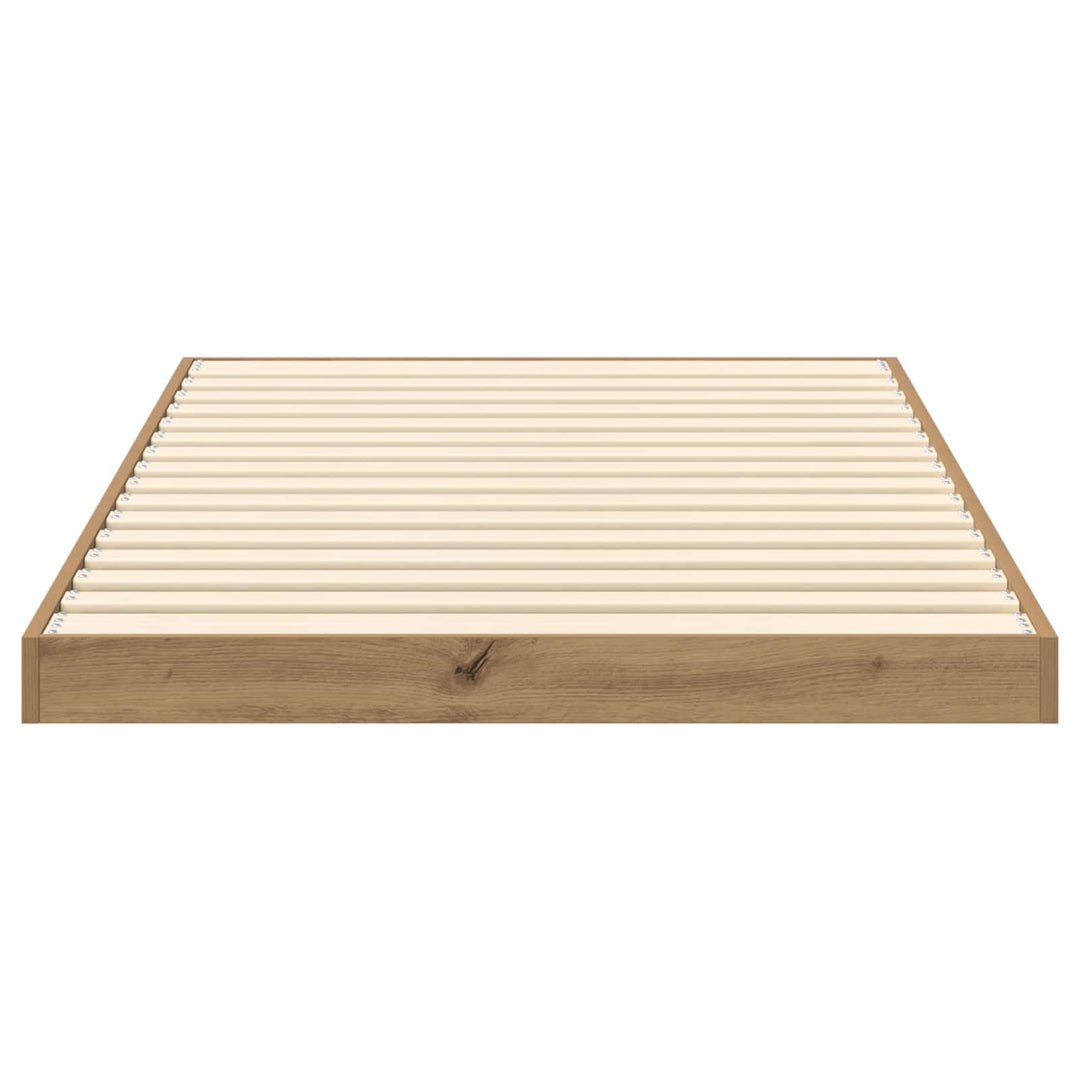 Gulv seng ramme Artisan Egetræ 90 x 190 cm Konstrueret træ