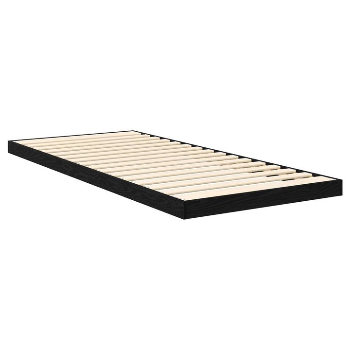 Gulv seng ramme Sort eg 80 x 200 cm Konstrueret træ