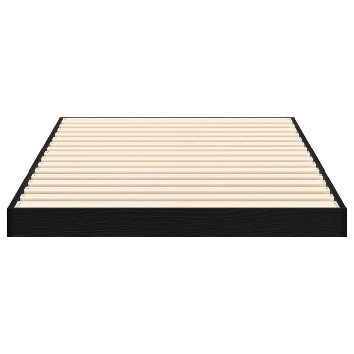 Gulv seng ramme Sort eg 80 x 200 cm Konstrueret træ