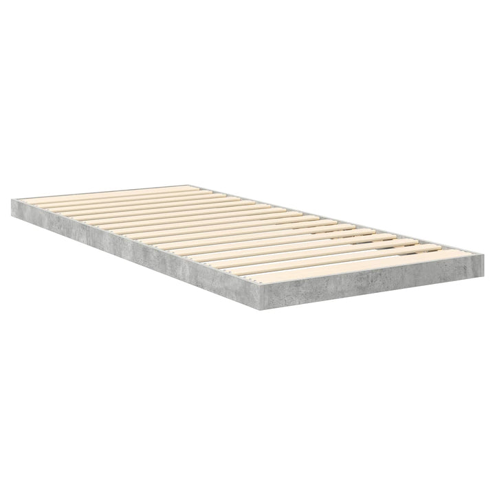Gulv seng ramme Beton Grå 80 x 200 cm Konstrueret træ