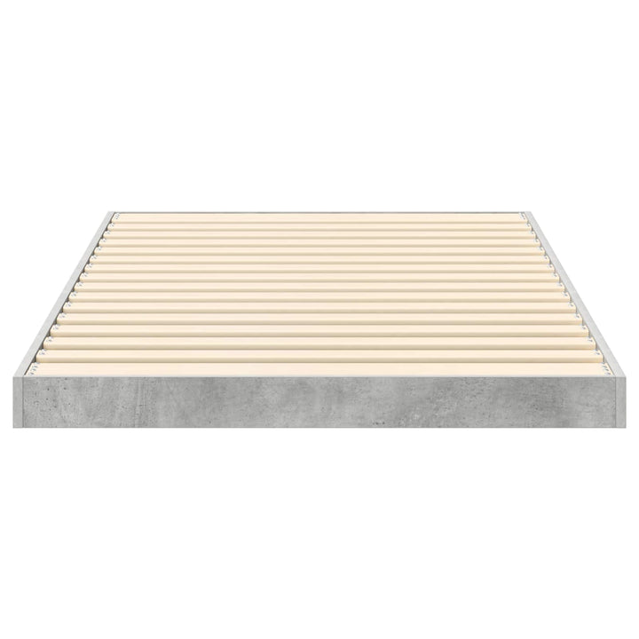 Gulv seng ramme Beton Grå 80 x 200 cm Konstrueret træ