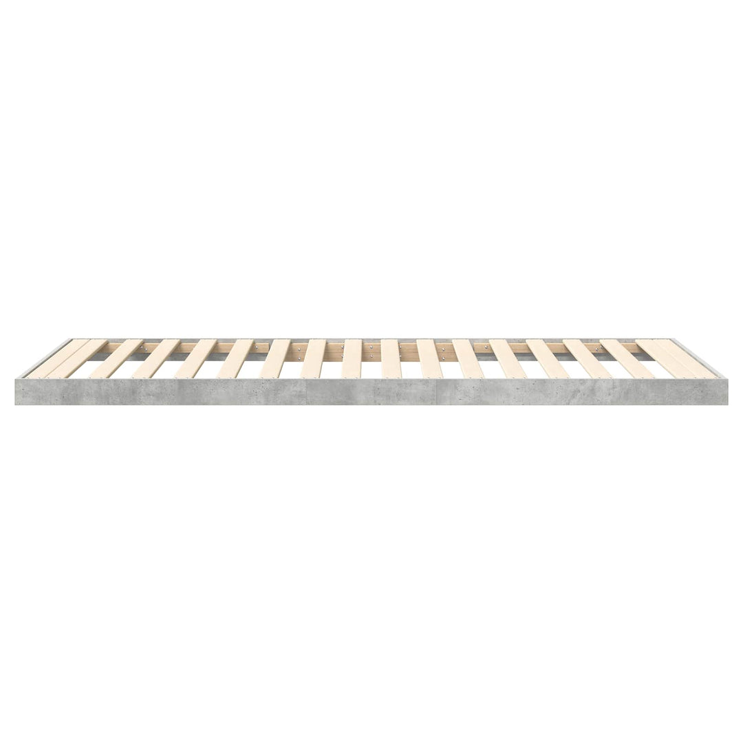 Gulv seng ramme Beton Grå 80 x 200 cm Konstrueret træ