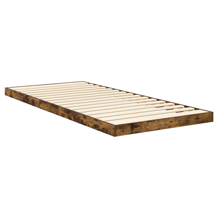 Gulv seng ramme Røget eg 80 x 200 cm Konstrueret træ