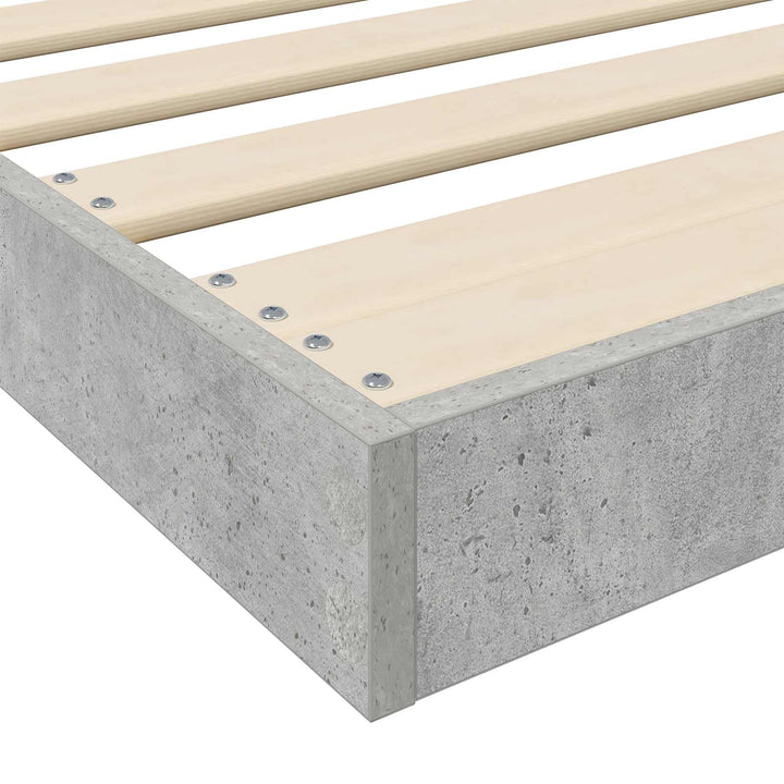 Gulv seng ramme Beton Grå 90 x 200 cm Konstrueret træ