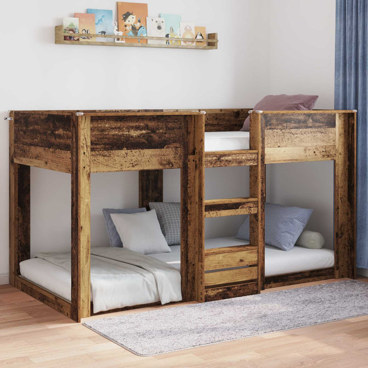 Gulv seng ramme Gammelt træ 100 x 200 cm Konstrueret træ