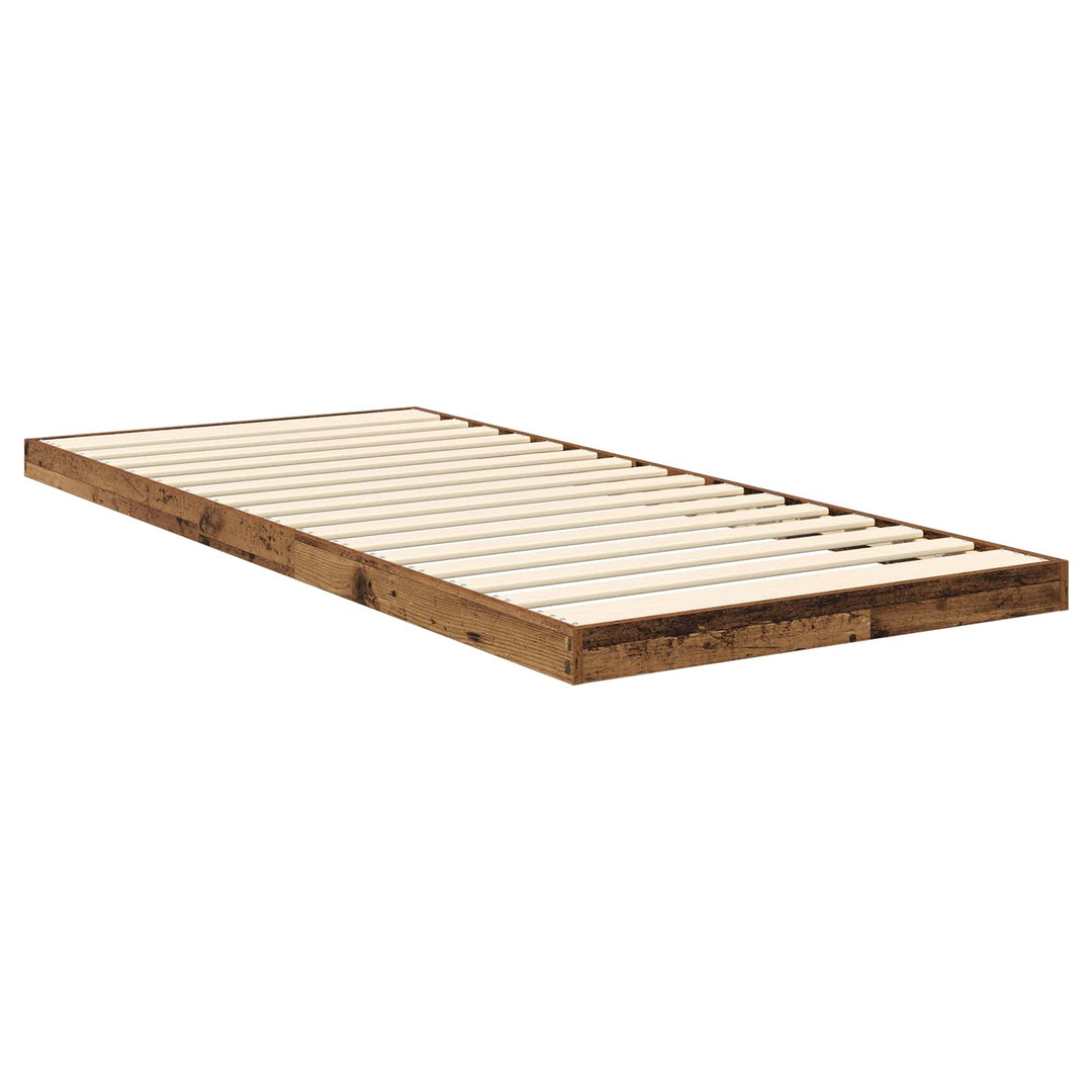 Gulv seng ramme Gammelt træ 100 x 200 cm Konstrueret træ