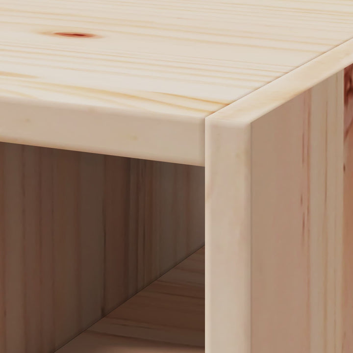 Vinfad 2 pcs Naturfarvet 56 x 25 x 56 cm Massiv fyrretræ