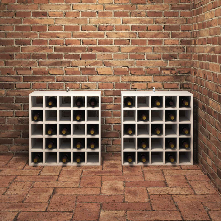 Vinfad 2 pcs Hvid 56 x 25 x 56 cm Massiv fyrretræ