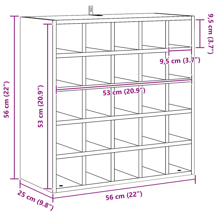 Vinfad 2 pcs Hvid 56 x 25 x 56 cm Massiv fyrretræ