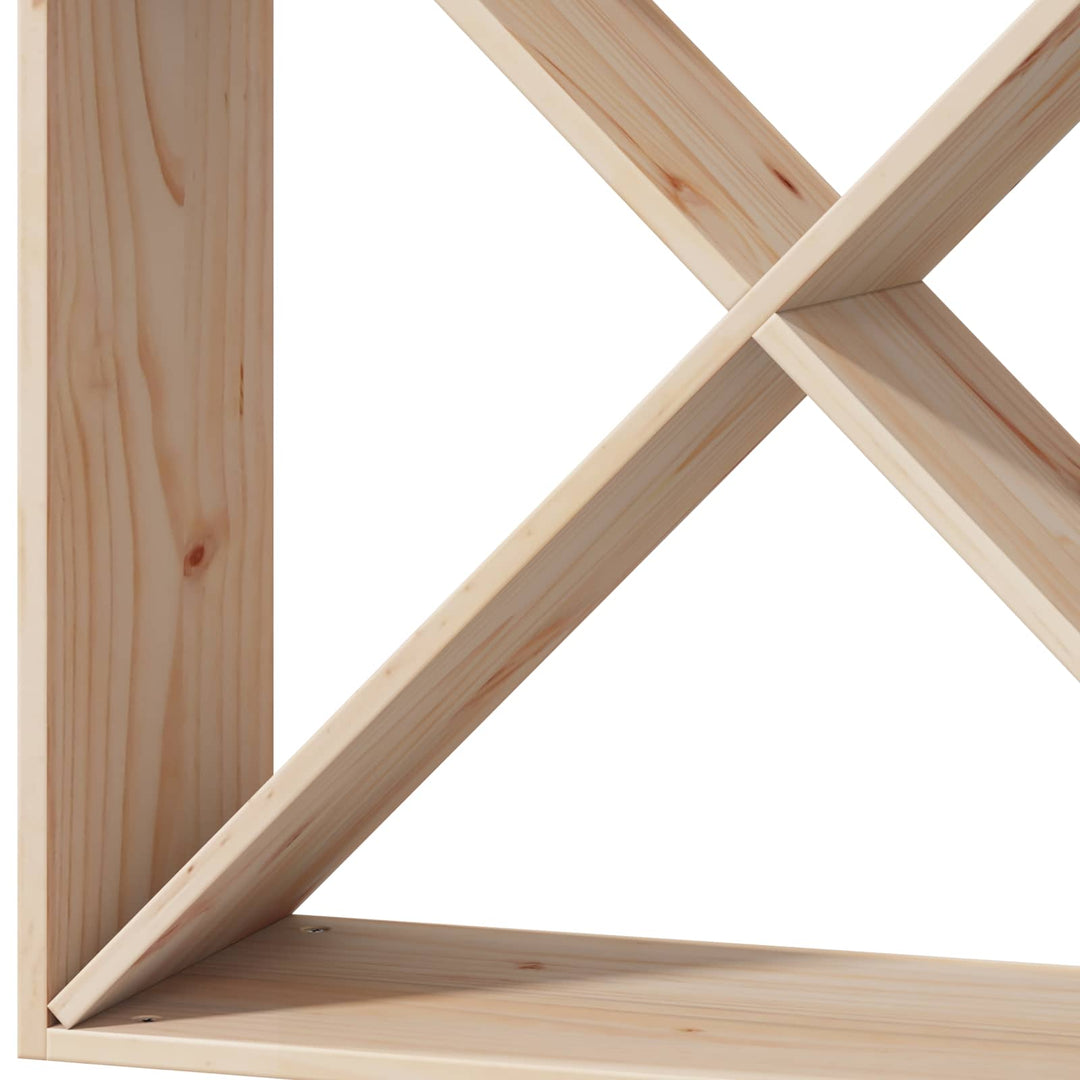 Vinfad 2 pcs Naturfarvet 62 x 25 x 62 cm Massiv fyrretræ