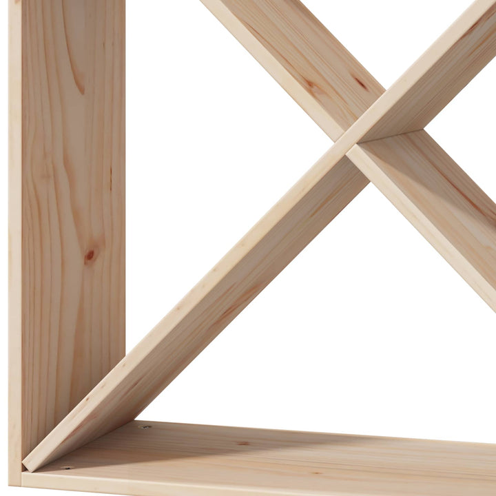 Vinfad 2 pcs Naturfarvet 62 x 25 x 62 cm Massiv fyrretræ