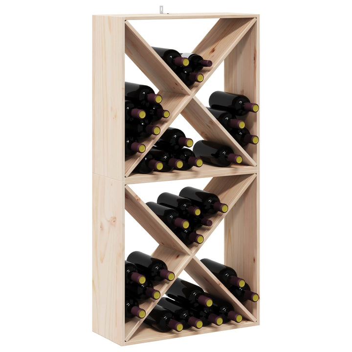 Vinfad 2 pcs Naturfarvet 62 x 25 x 62 cm Massiv fyrretræ