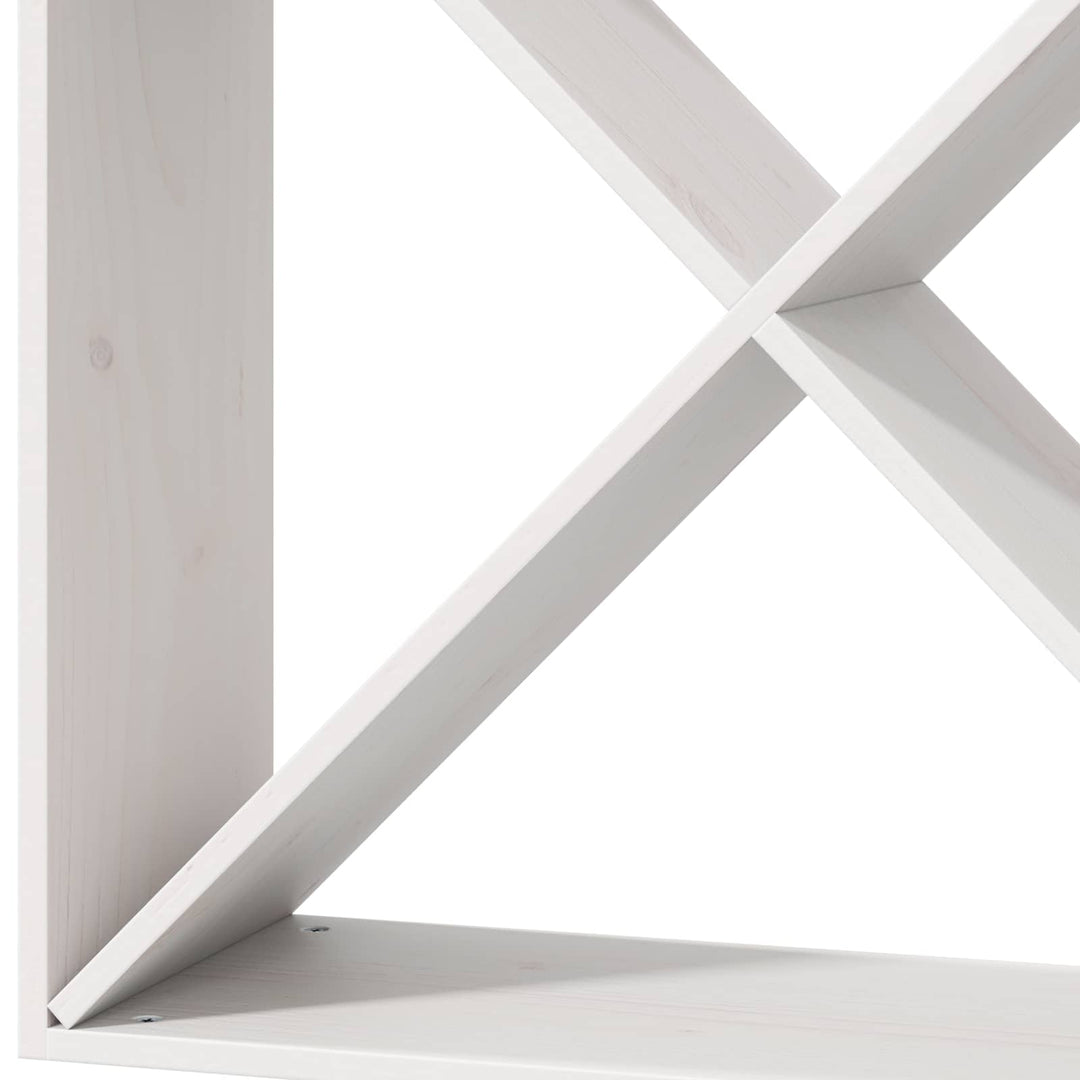 Vinfad 2 pcs Hvid 62 x 25 x 62 cm Massiv fyrretræ