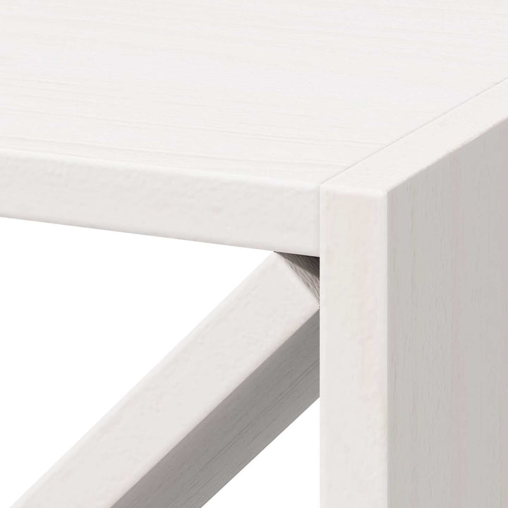 Vinfad 2 pcs Hvid 62 x 25 x 62 cm Massiv fyrretræ