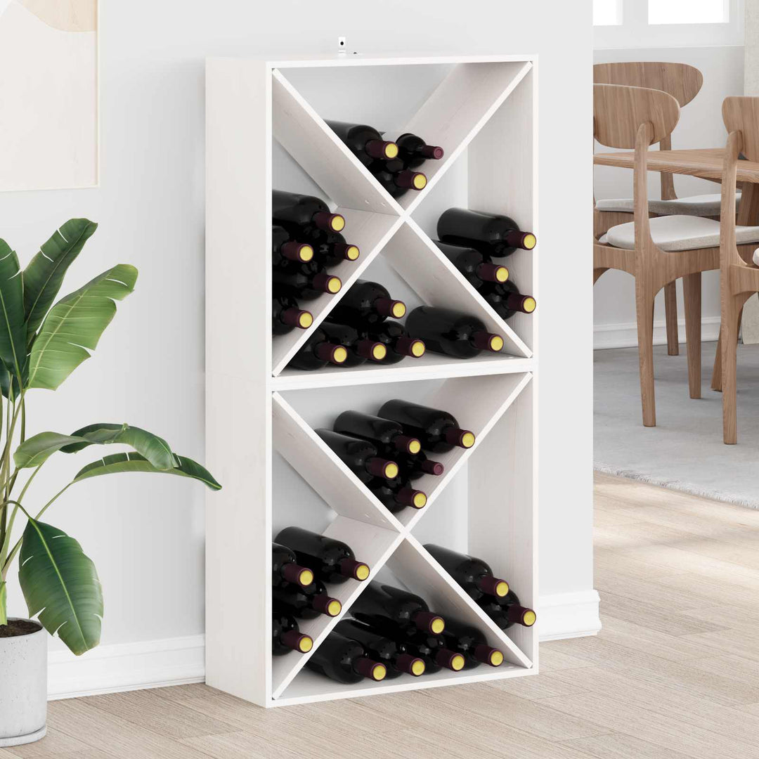 Vinfad 2 pcs Hvid 62 x 25 x 62 cm Massiv fyrretræ