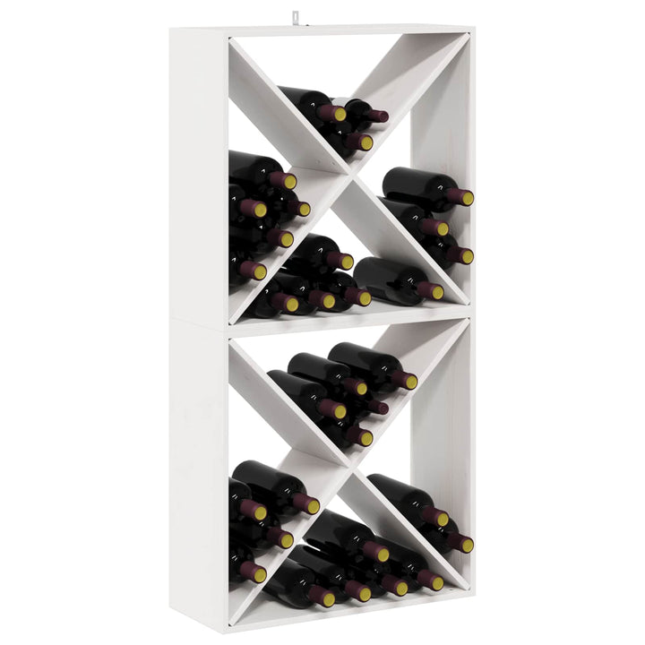 Vinfad 2 pcs Hvid 62 x 25 x 62 cm Massiv fyrretræ