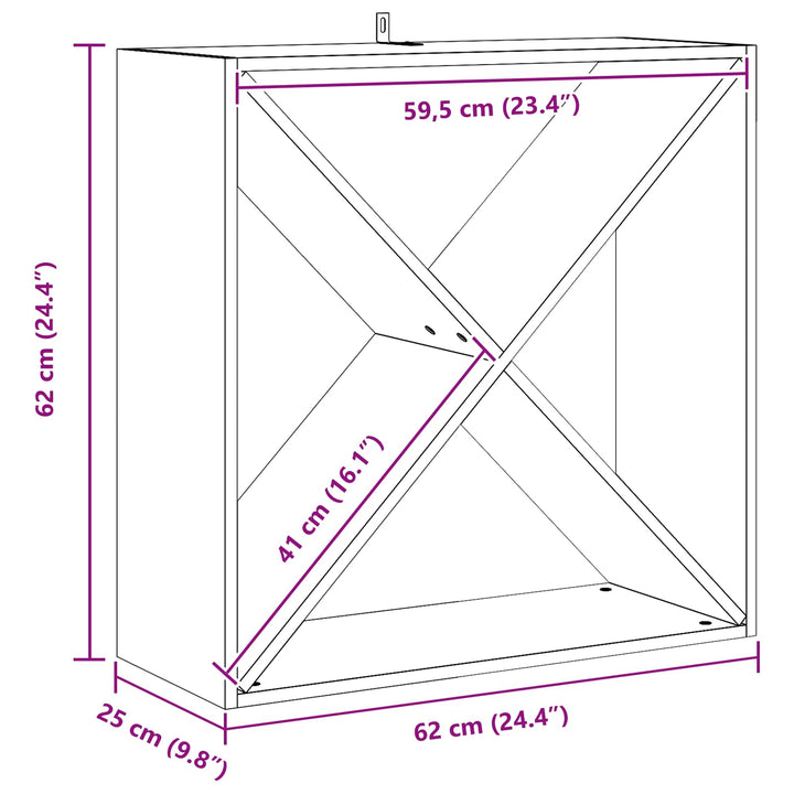 Vinfad 4 pcs Hvid 62 x 25 x 62 cm Massiv fyrretræ