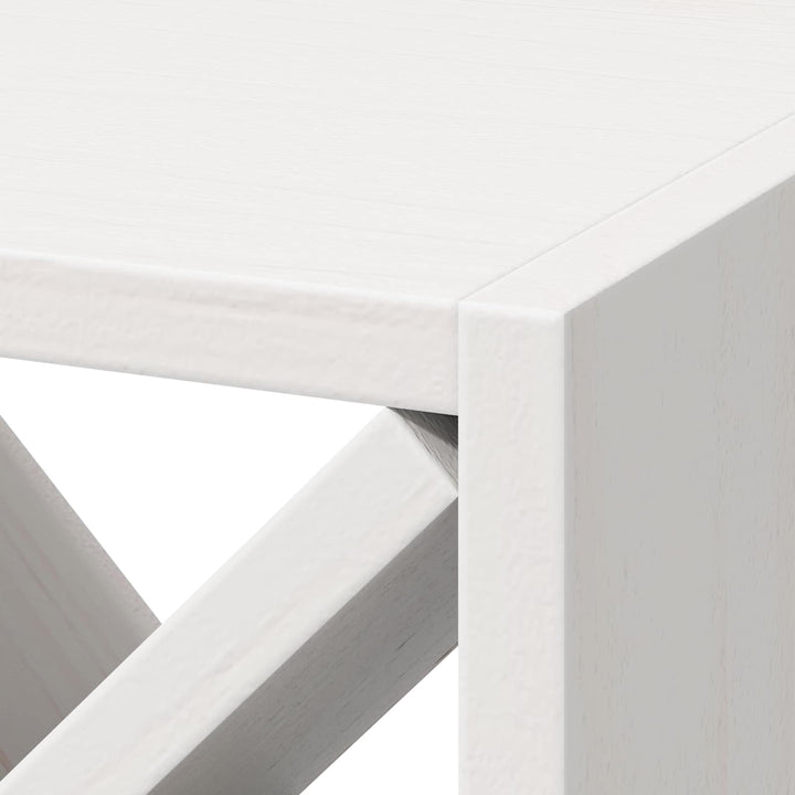 Vinfad 2 pcs Hvid 62 x 25 x 62 cm Massiv fyrretræ