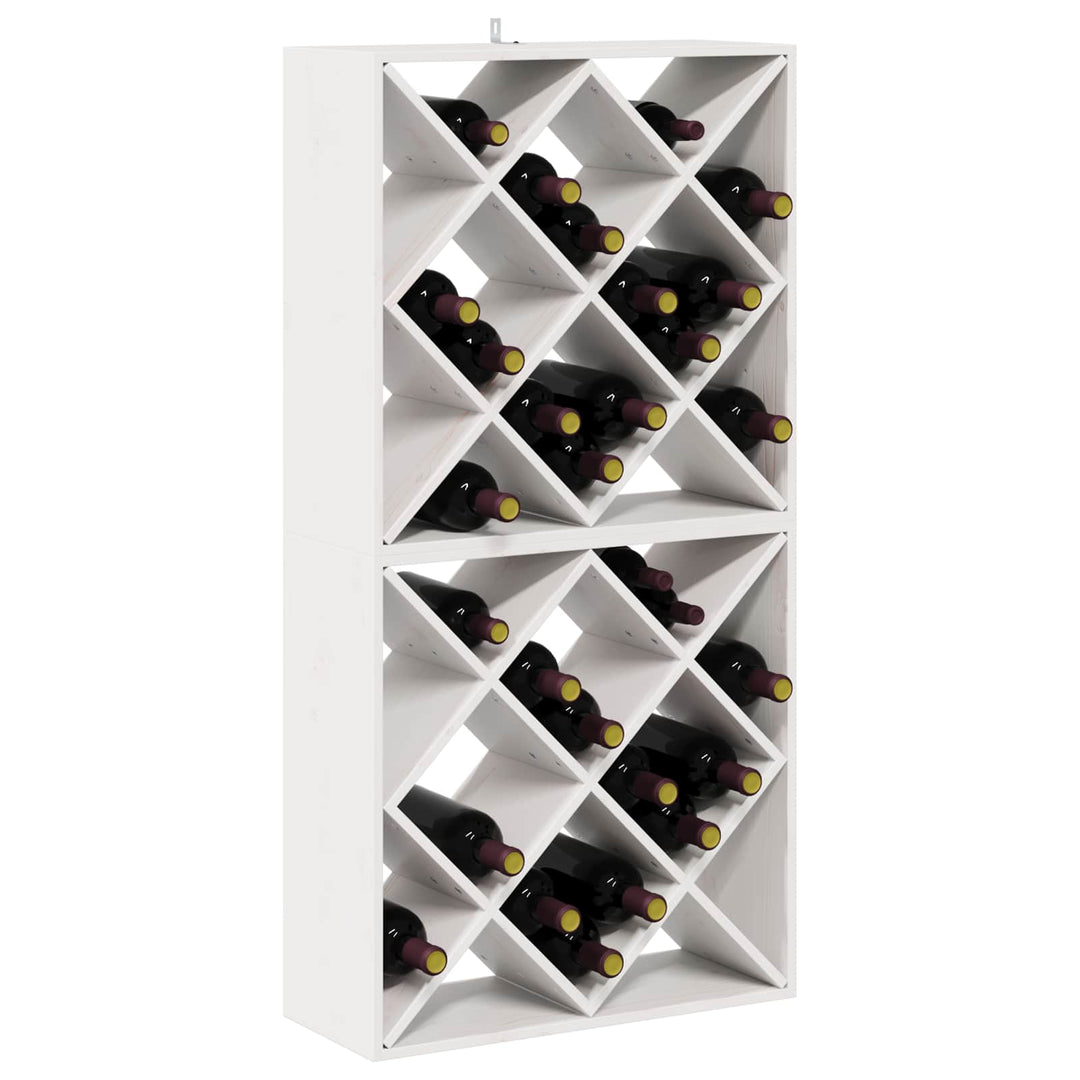 Vinfad 2 pcs Hvid 62 x 25 x 62 cm Massiv fyrretræ