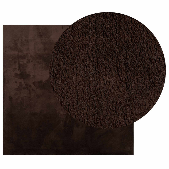 Medium luv blød og vaskbar tæppe HUARTE Brun 160 x 160 cm